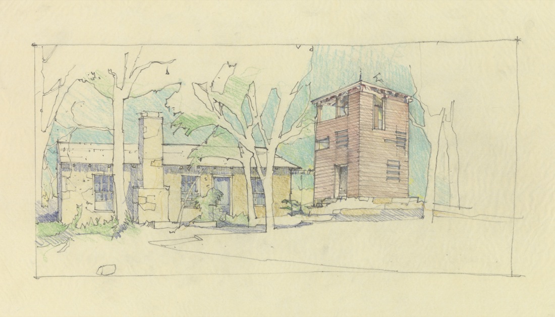 طراحی فوق العاده خانه برج Tower House -sketch