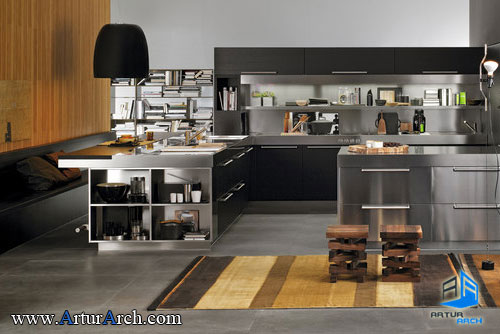 طراحی داخلی آشپزخانه مدرن 