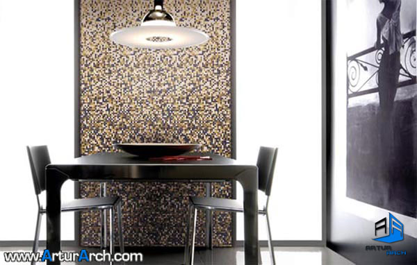 mosaic-in-home-decor- موزائیک کاری دیوار