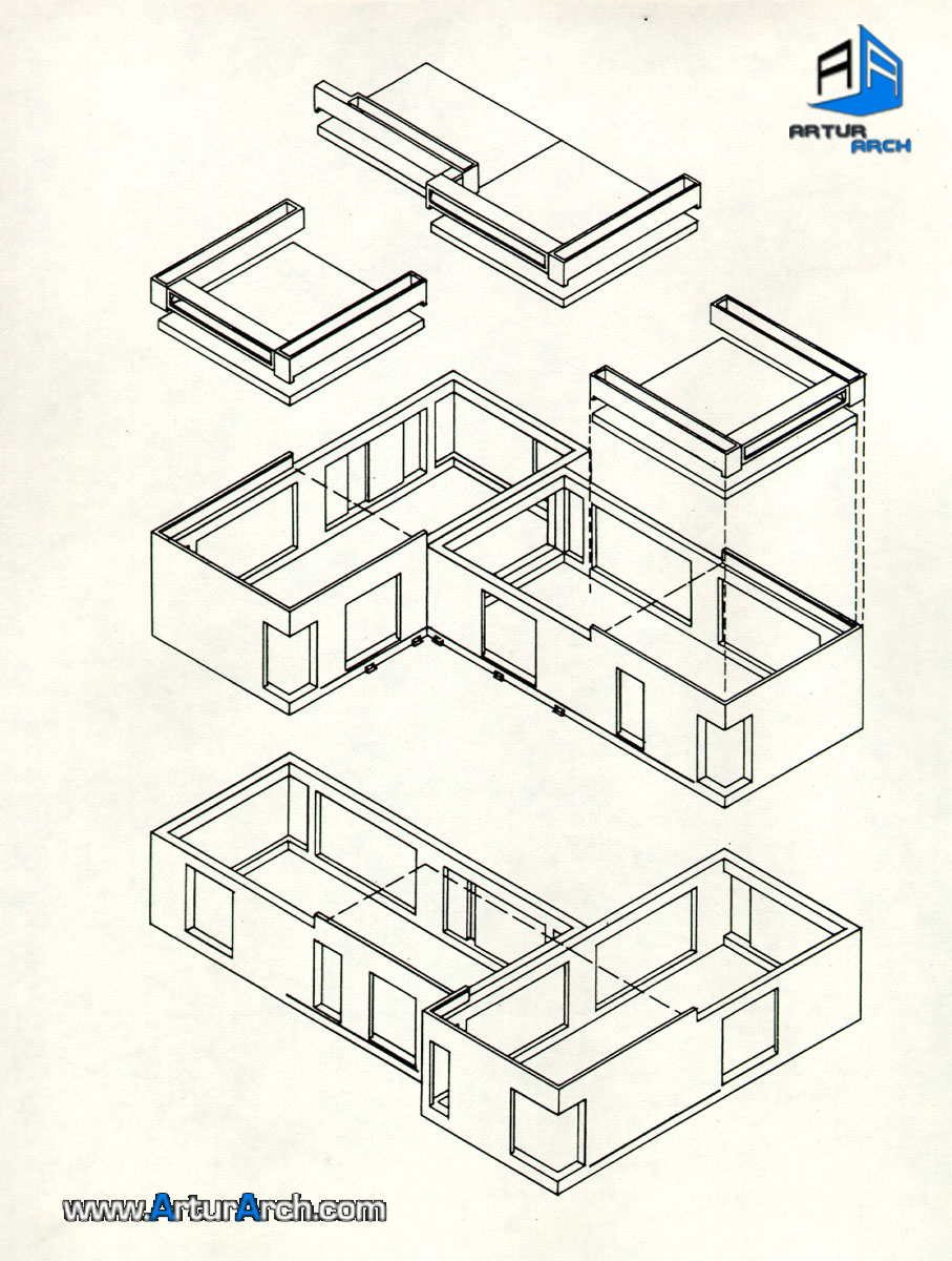 hab67assemb-habitat67in1967-حجم مجتمع مسکونی Habibat 67