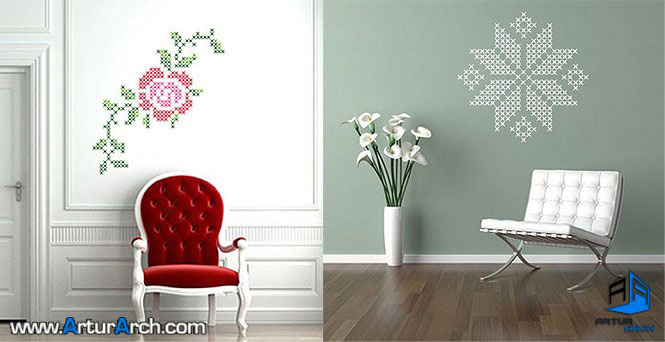 Wall-stickers-دکوراسیون داخلی،طرح های متنوع استیکر در دکوراسیون-