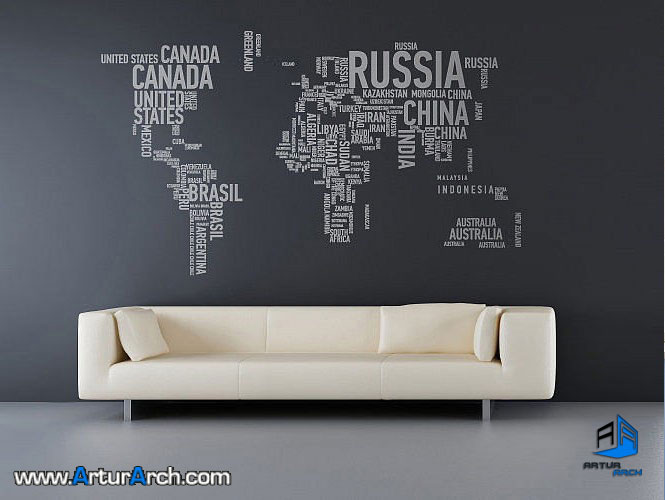 wall-sticker-world-دکوراسیون داخلی،طرح های متنوع استیکر در دکوراسیون