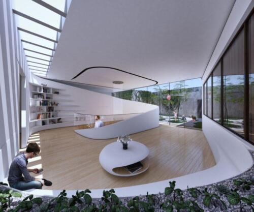 طراحی معماری مجموعه باغ آپارتمان دولت